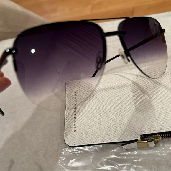 QUAY AUSTRALIA Women's The Playa Mini Brow Bar Aviator Sunglasses, 60mm - Picture 6 of 6